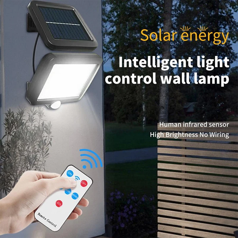 160COB Solar Split Wall Lamp 3 Mode Waterproof Motion Sensor Garden Street Lights Solar Lamp Garden Security Wall Light