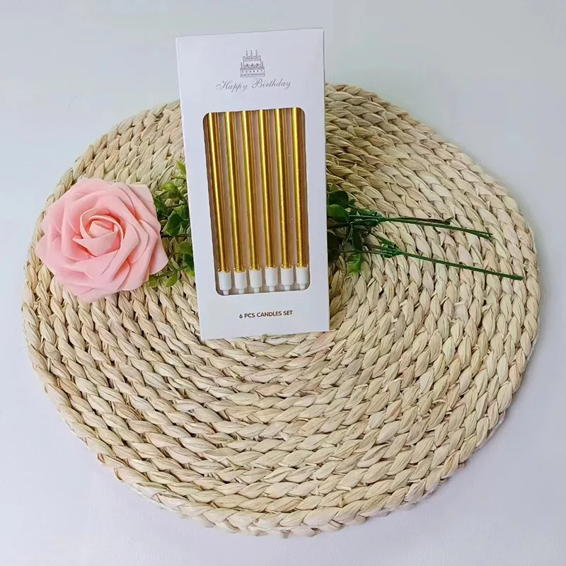 8PCS Creative Pencil Style Birthday Wedding Candles Long Rod Curved Thread Cake Decorating Toppers Plug-In for Baking