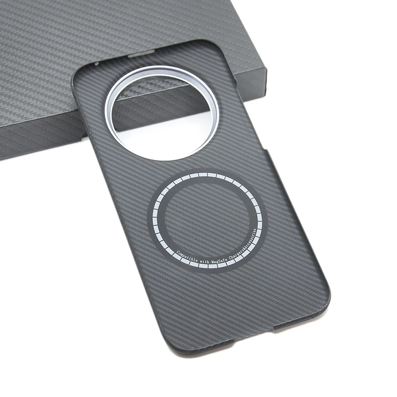 

ZXKE True Fiber Case for HUAWEI Mate70Air Embedded Iron Sheet Magnetic Car Support Magsafe Aramid Fiber Shell