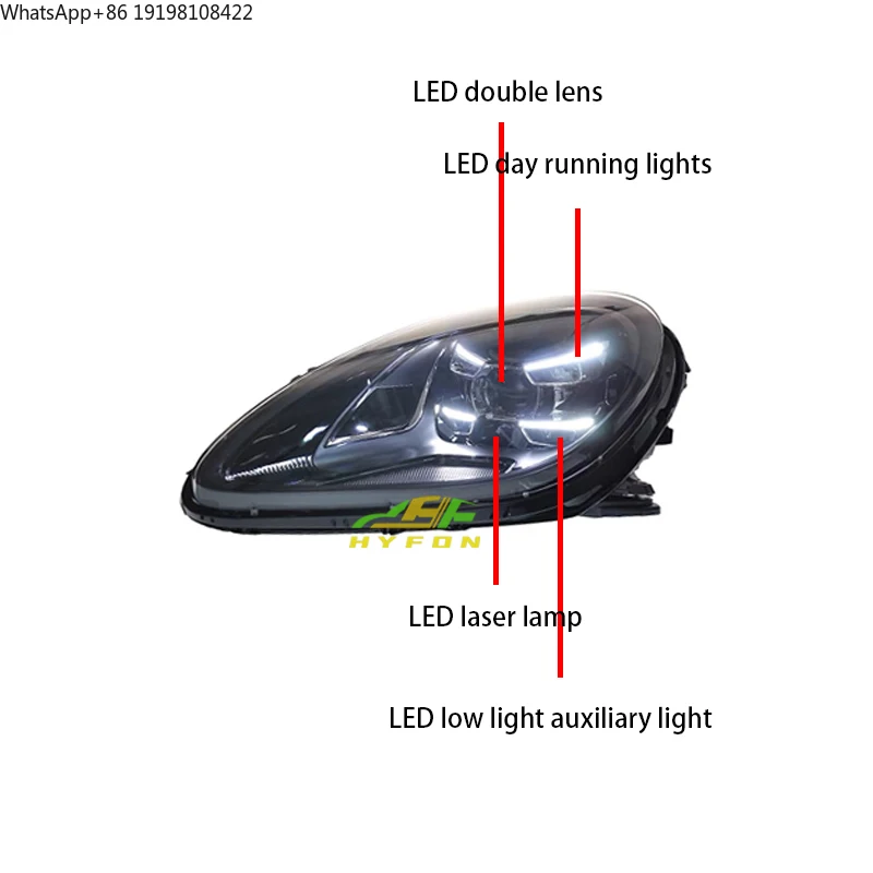 For Porsche Macan 95b 95b.1 95b.2 2014-2021 Upgraded 2024 Style matrix LED Laser Headlight Daytime Running Light Plug and Play