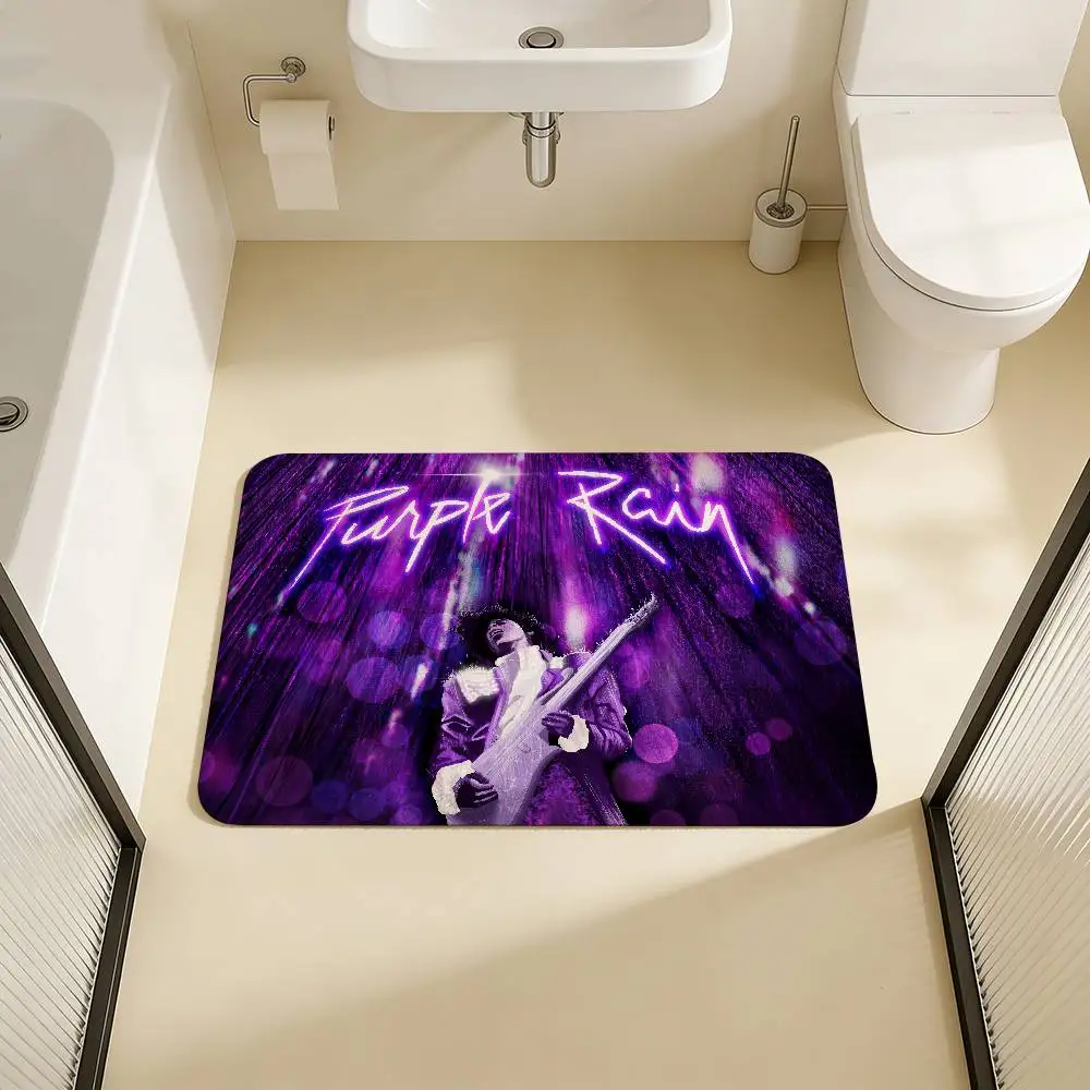 Singer P-Prince P-Purple R-Rain Entrance Door Mat Nordic Style Home Doormat Bathroom-Toilet Mats Bedroom Hotel Decor Mat