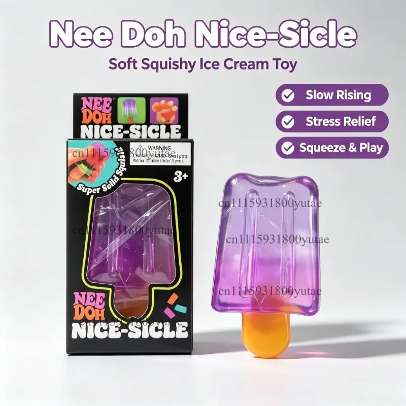 NEW 2026 NeeDoh Nice-Sicle Popsicle Sensory Squeeze Toy Super Stress Ice Lolly Relief for Kids Adults Summer Easfestival Gifts