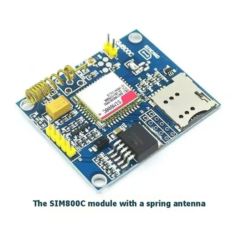 AT82-SIM800C Development Board With Spring Antenna GSM GPRS Module Support Message Bluetooth Audio Interface
