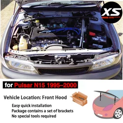 Hood Struts For Nissan Pulsar N15 1995-2000 Sentra Almera Lucino Front Bonnet Modify Shocks Damper Lift Support Cylinders Spring