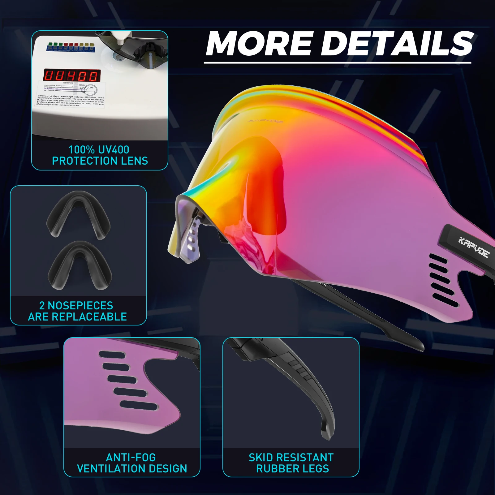 Outdoor Sports Men Women Photochromic Sunglasses Road Mountain Bicycle Cycling Glasses UV400 Protection Goggles Glasses 1 Lens image 5