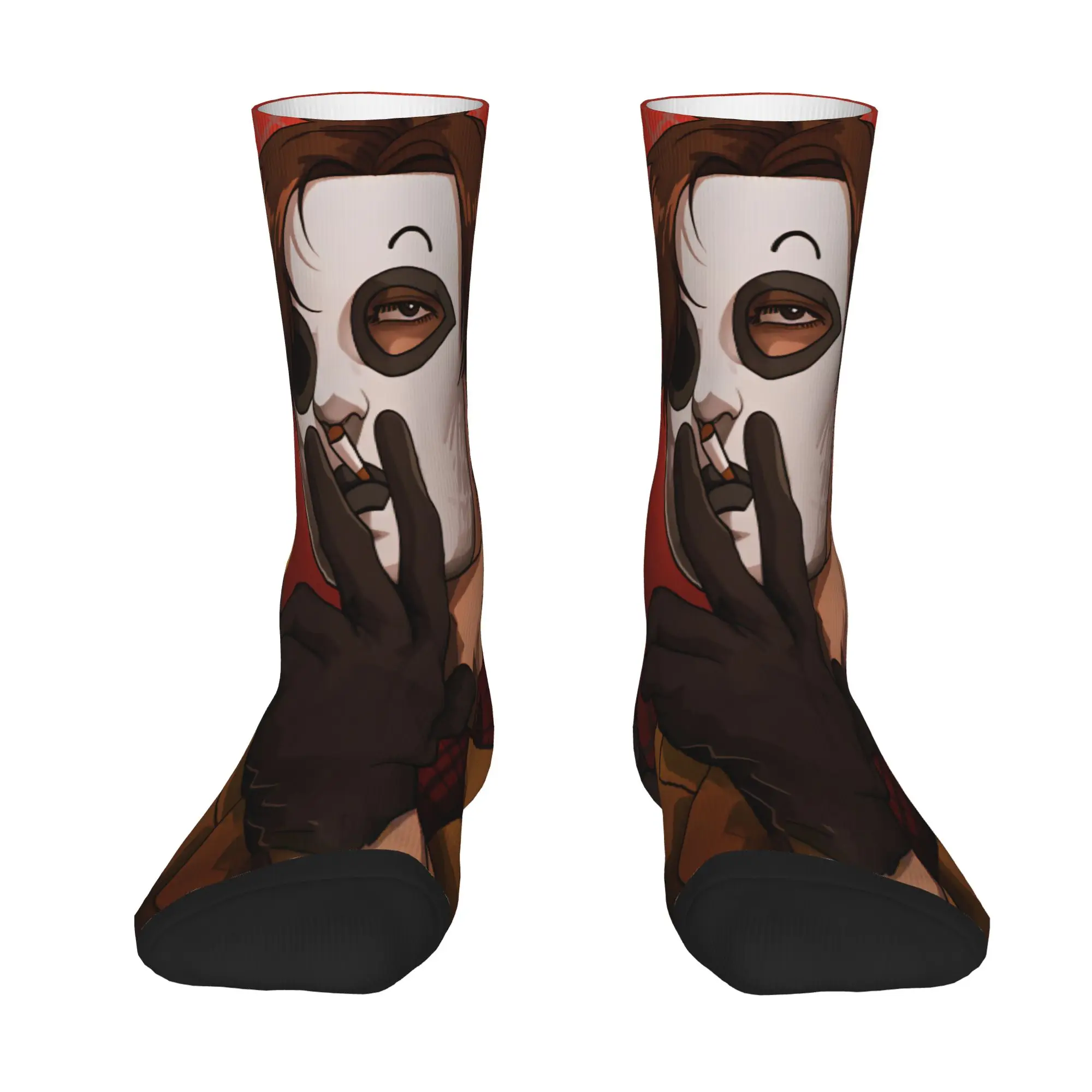 Adults Men Socks Marble Hornets MH Masky  Stockings Anti Sweat Soft Socks Winter Casual Graphic Skateboard Socks