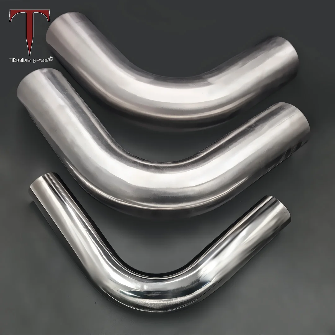 Tanium Large Diameter Welding Round Curved Tube Titanium Hollow Mandrel Bend Pipe Car Exhaust Accessories 3