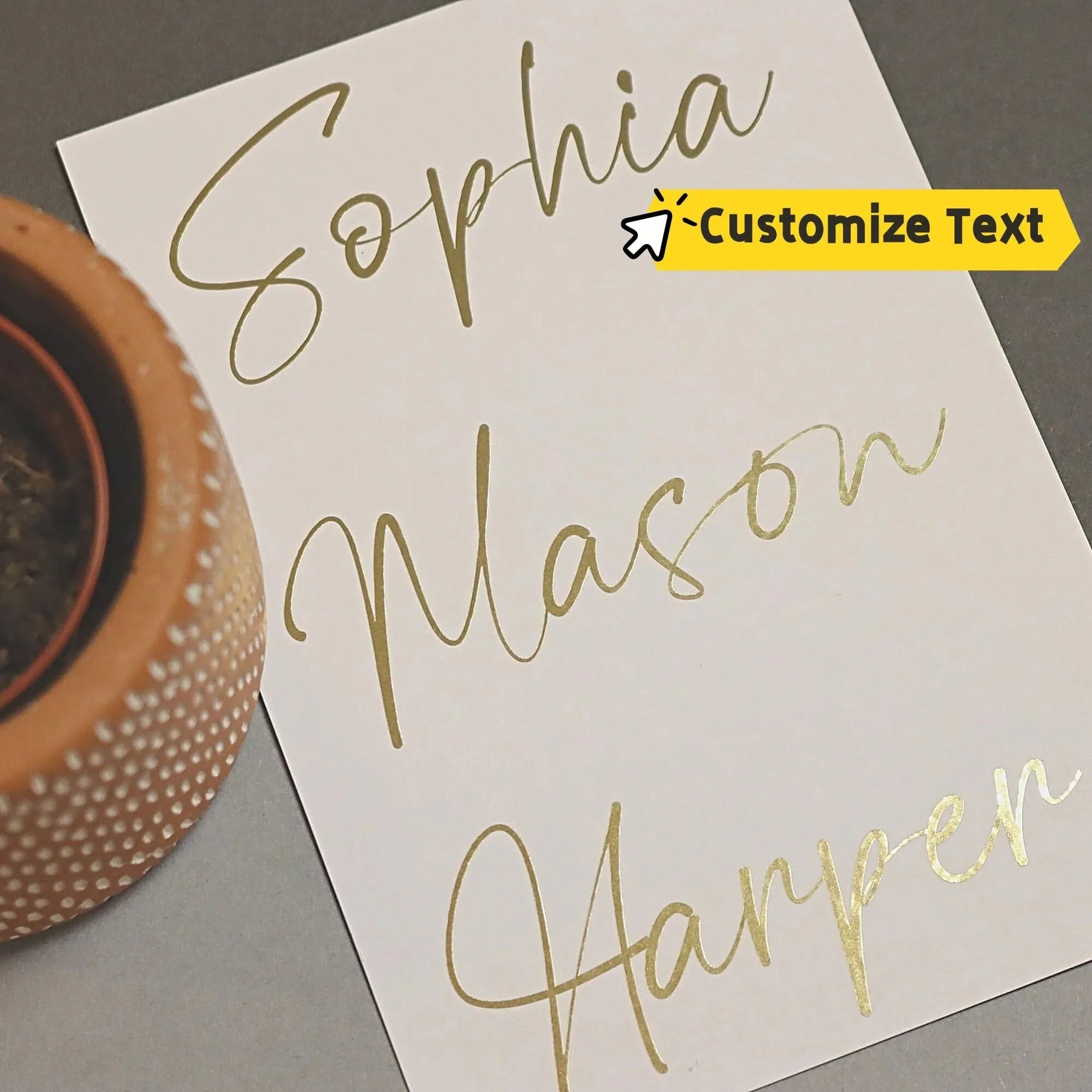 Autocollants transparents imperméables avec texte personnalisé, 50 à 200 pièces, étiquettes nominatives personnalisées, autocollants cadeaux personnalisés