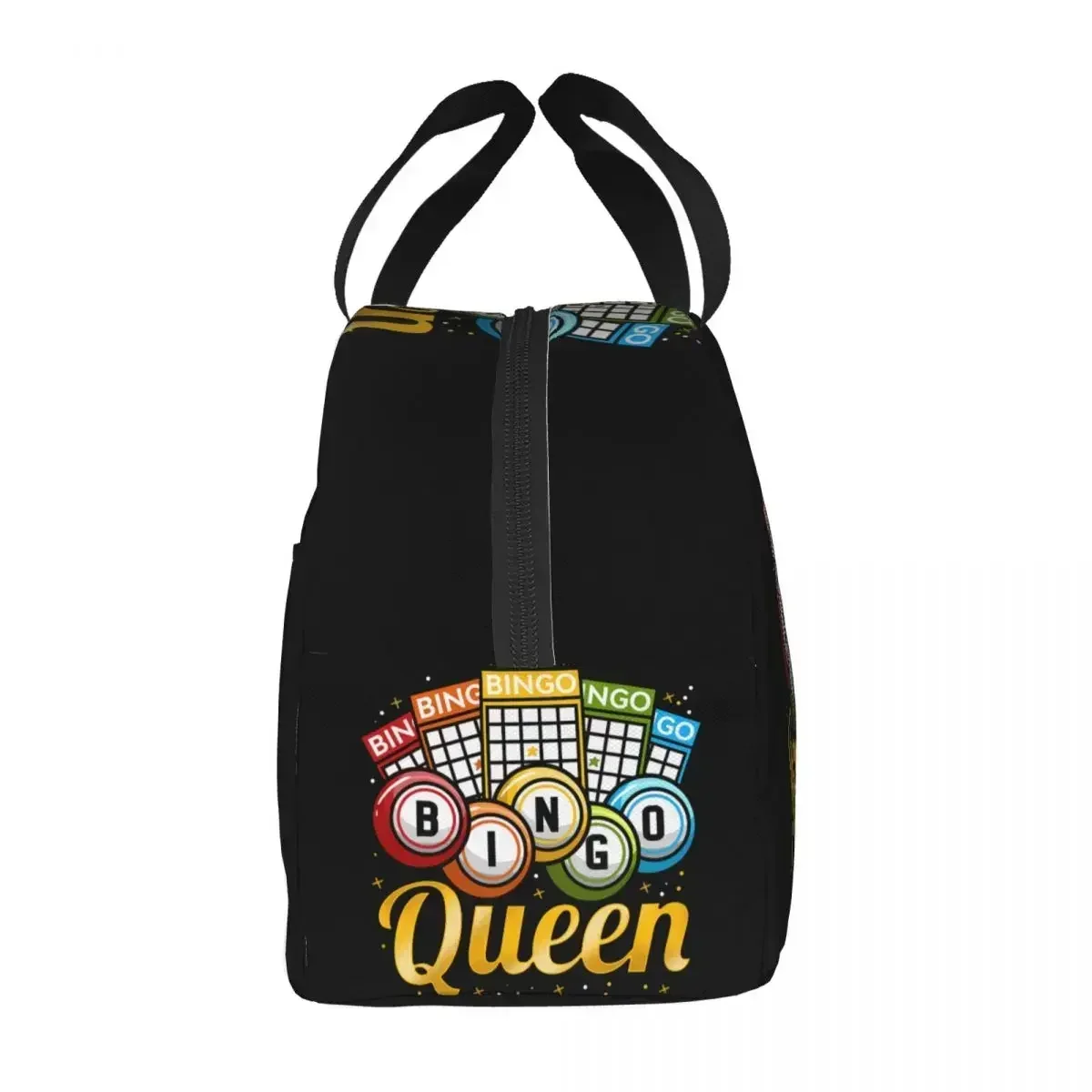 Bingo Queen Lunch Bag Portable Thermal Cooler Insulated Bento Box for Women Kids Work School Picnic Travel Food Tote Bags