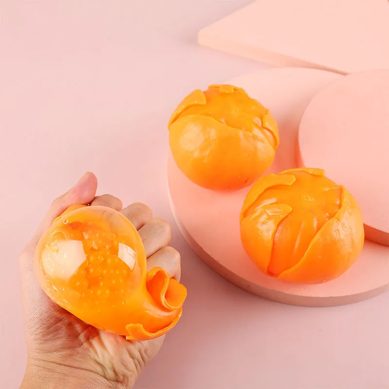 

Creative Peel Orange Pinch the Simulation of the Orange Fruit Stress Relief Toys TPR Soft Rubber Stress Relief Small Toys Gift