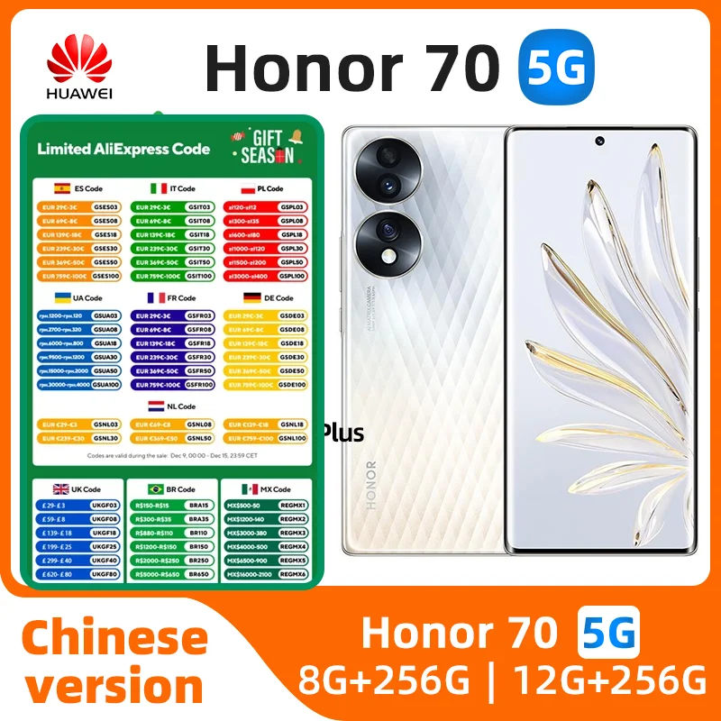 Original Honor 70 5G Smartphone 6.67\