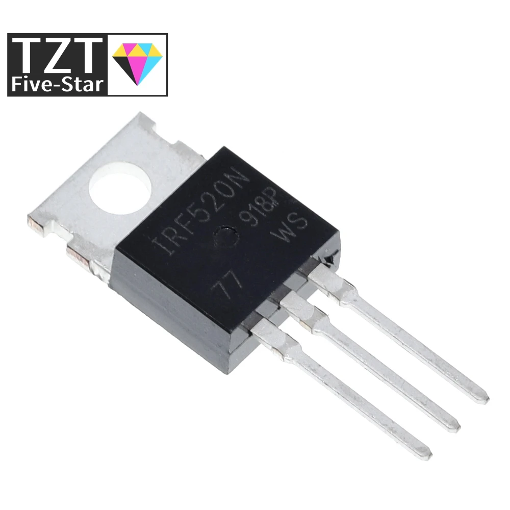 10PCS  IRF520 IRF520N TO-220 N-Channel IR Power MOSFET New original