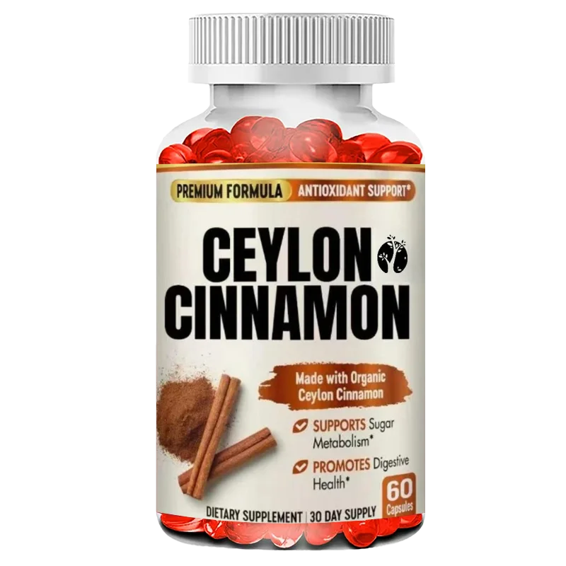 Ceylon Cinnamon Capsules - Organic True Ceylon Cinnamon Supplement - Used for Blood Sugar Support Non GMO, Gluten Free