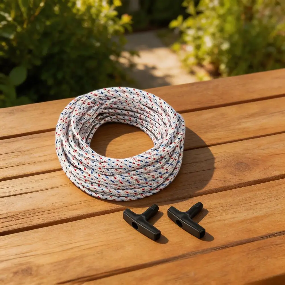 Start-up Pull Cord And Handle Set Replacement Of The Lawnmower's Recoil Starter Rope - 15M Long, 4mm Thick