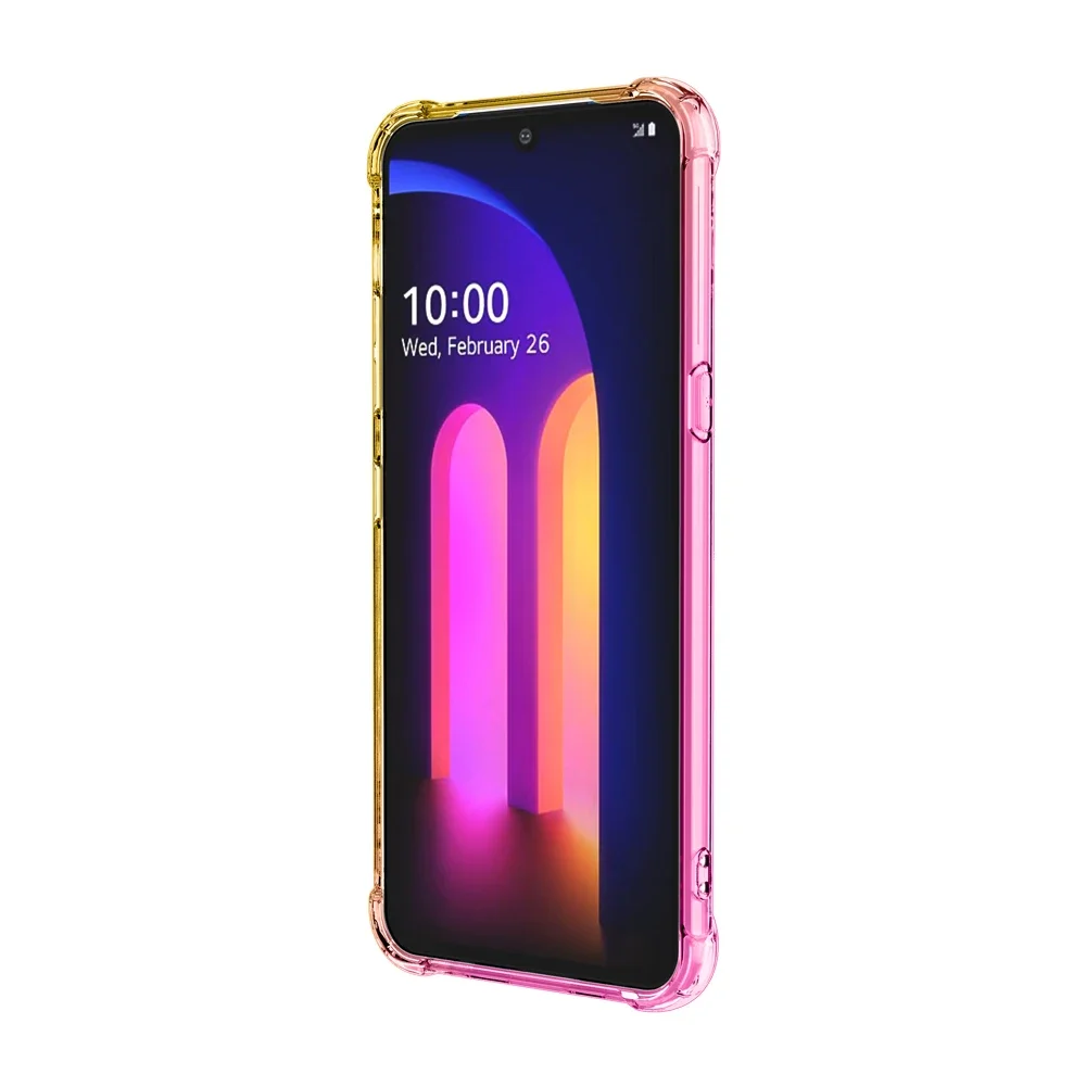 For LG V60 THINQ Stylo 7 K92 5G K62 K52 K42 Q52 Plus Velvet K41S K40S K50 Q60 G9 Gradient Half Rainbow Airbag Shockproof Funda