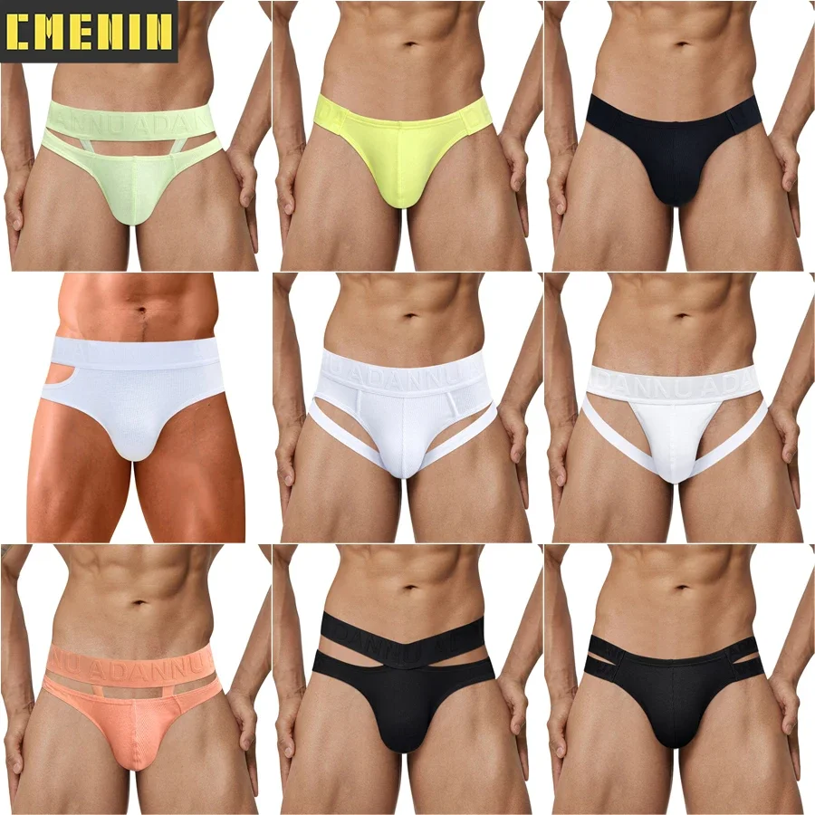 

CMENIN Men's Panties Jockstrap Men Underwear Gays Slip Sexy Man Briefs Underpants Brathable Cotton Pouch Cuecas Man Bikini Brief