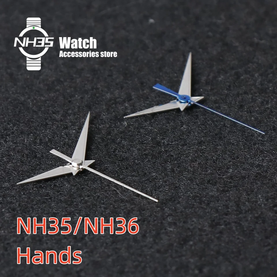 NH35 時計針 8×12×12.5mm シルバー ブルー