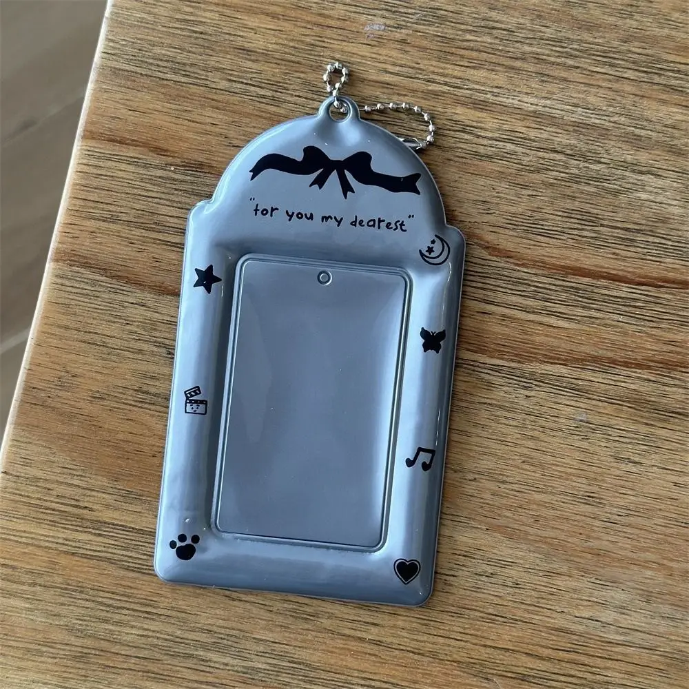 Stylish Multifunction Kpop Photocard Holder with Keychain Original Photocard Case PVC Cute 3 Inch Mini Photo Holder Girls