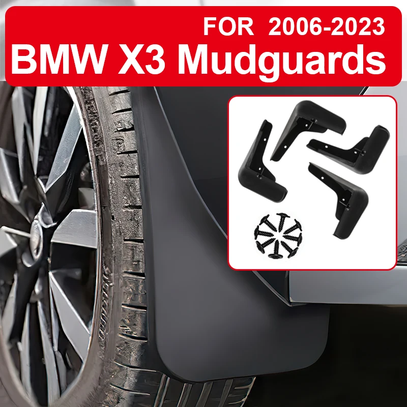 Soft Mud For BMW X1 X2 X3 iX3 2006-2024 Accessories TPE Mudguards Original Design Fender Anti-Snow Anti-Sand Guard Protector