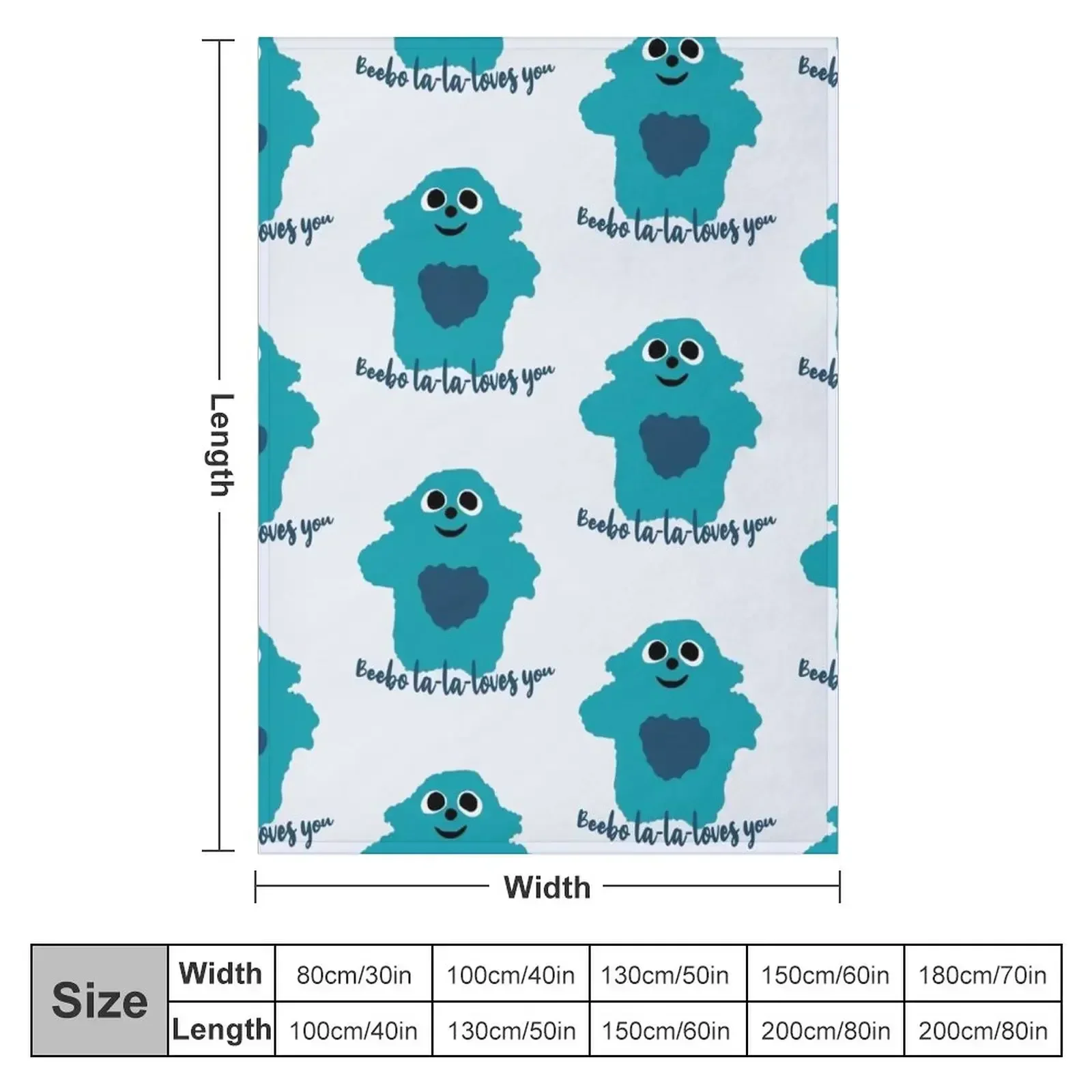 Beebo la-la-loves you Throw Blanket couch cozy soft plush fuzzy picnic outdoor blanket