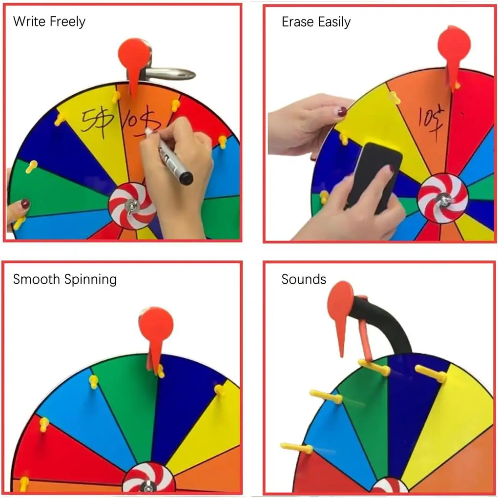 Spin Wheel With Stand Enjoy Creative Customization Anywhere Fun And Fair Game Tabletop Roulette Spin