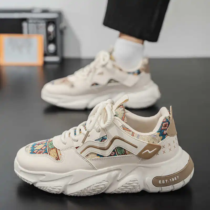 

Thick Sole Round Tip Skateboard Skateboard Training Shoes Models Men Sneakers 48 Sport Design Promo Wholesale Temis Sunny