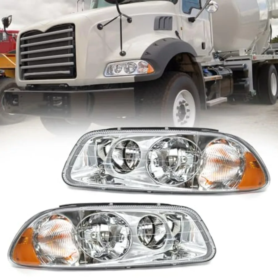 

Headlight Assembly Fit for MACK 1998-2005 CX2004-2008 CXN 2008-2018 CXU 2008-2018 GU7/GU8 with Set Back Axle 2012-2018 GU4/GU5