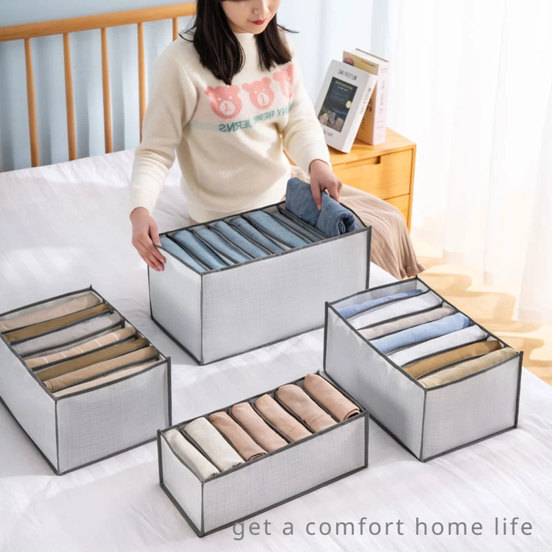 Pants Jeans Storage Box Drawers Organizer for Underwear Bra Socks Wardrobe Clothes Organizer Cabinet  T-Shirt Organizers storage