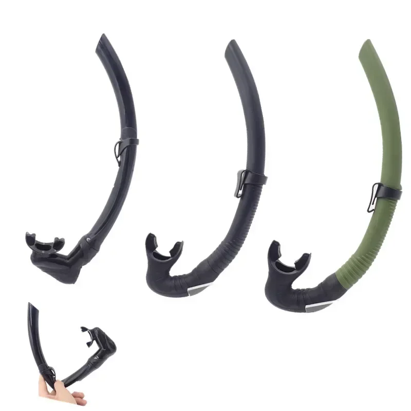 

Свободный дайвинг, полностью влажная силиконовая полусухая дыхательная трубка для дайвинга, складное оборудование для дайвинга и подводного плавания в горле