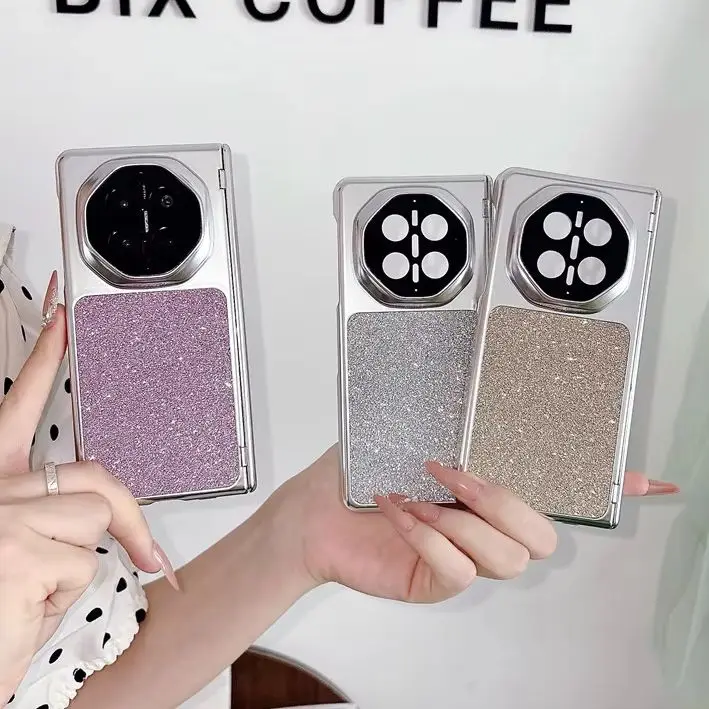 

Glitter For HuaWei Mate X6 X7 Phone Case Magnetic Wireless Charger Hinge Protective PC Hard Shell (Only Back Cover)