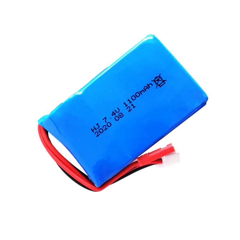 RC Boat Remote Control Large Capacity 7.4V 1100mAh Battery For FT007 Size 52x15x34mm 35C High Performance Replacement Battery