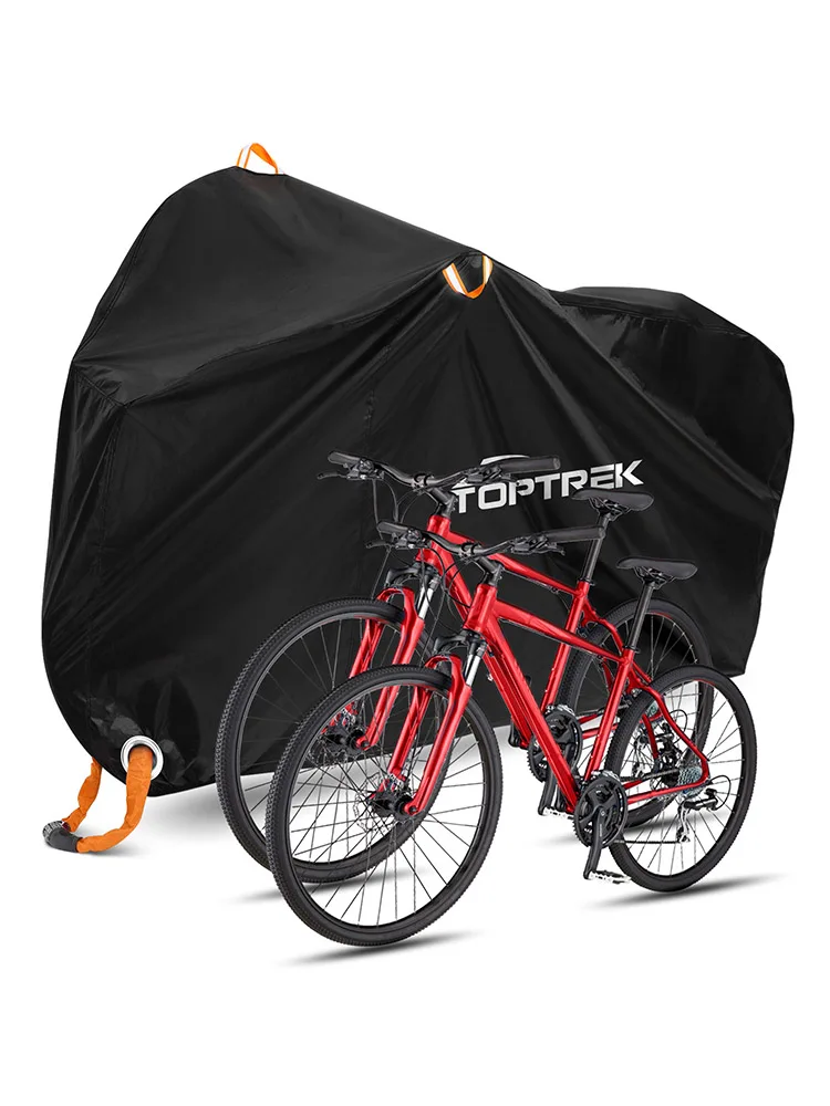 AliExpress Toptrek Bike Cover 210D Oxford Outdoor Storage Waterproof & Anti-UV Bicycle Cover with Waterproof Membrane for Two Bicycles
