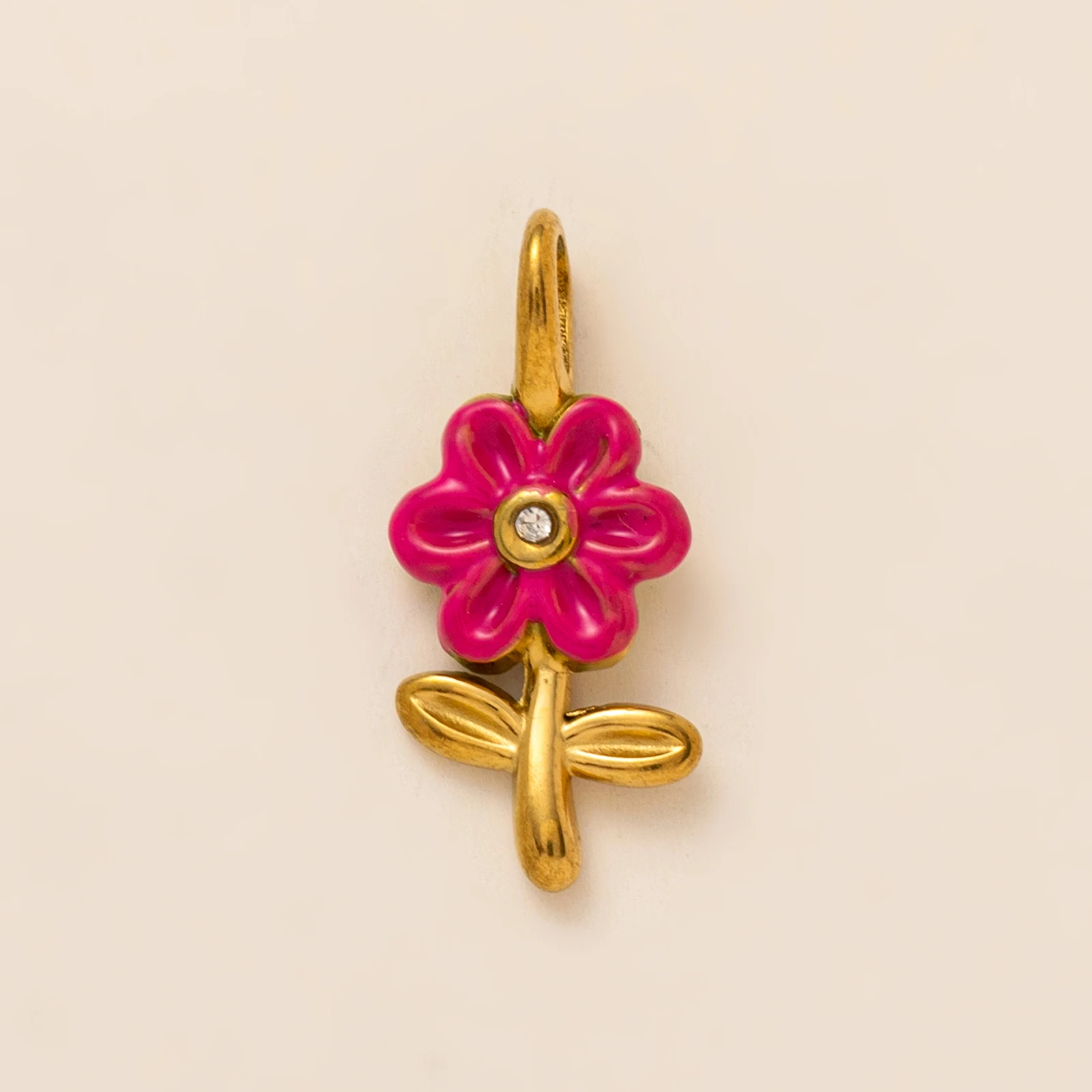Stainless Steel 18K Gold Plated Enamel Pendants Cute Charm Accessories for DIY Jewelry Making