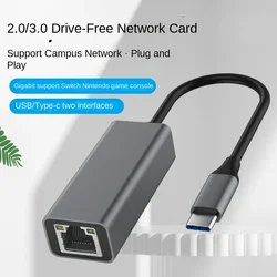 USB type C Ethernet Adapter Network Card Free Driver USB Type-C To RJ45 1000Mbps Lan Adapter For MacBook PC Mac Android Windows