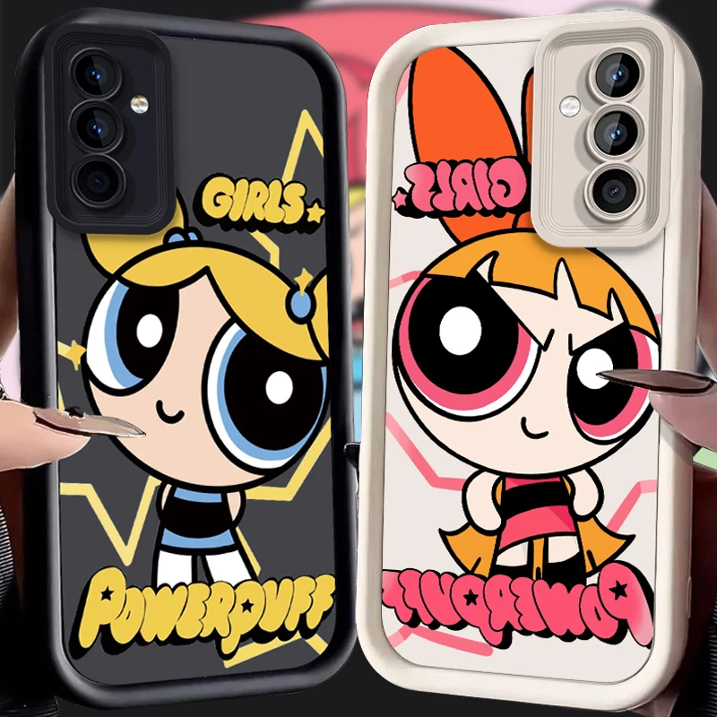 The P-Powerpuff Girls Case for Samsung Galaxy S24 S23 S22 S21 Ultra Plus S20 FE A54 A53 A52 A52S A51 A50 A50S A34 A33 Soft Cover