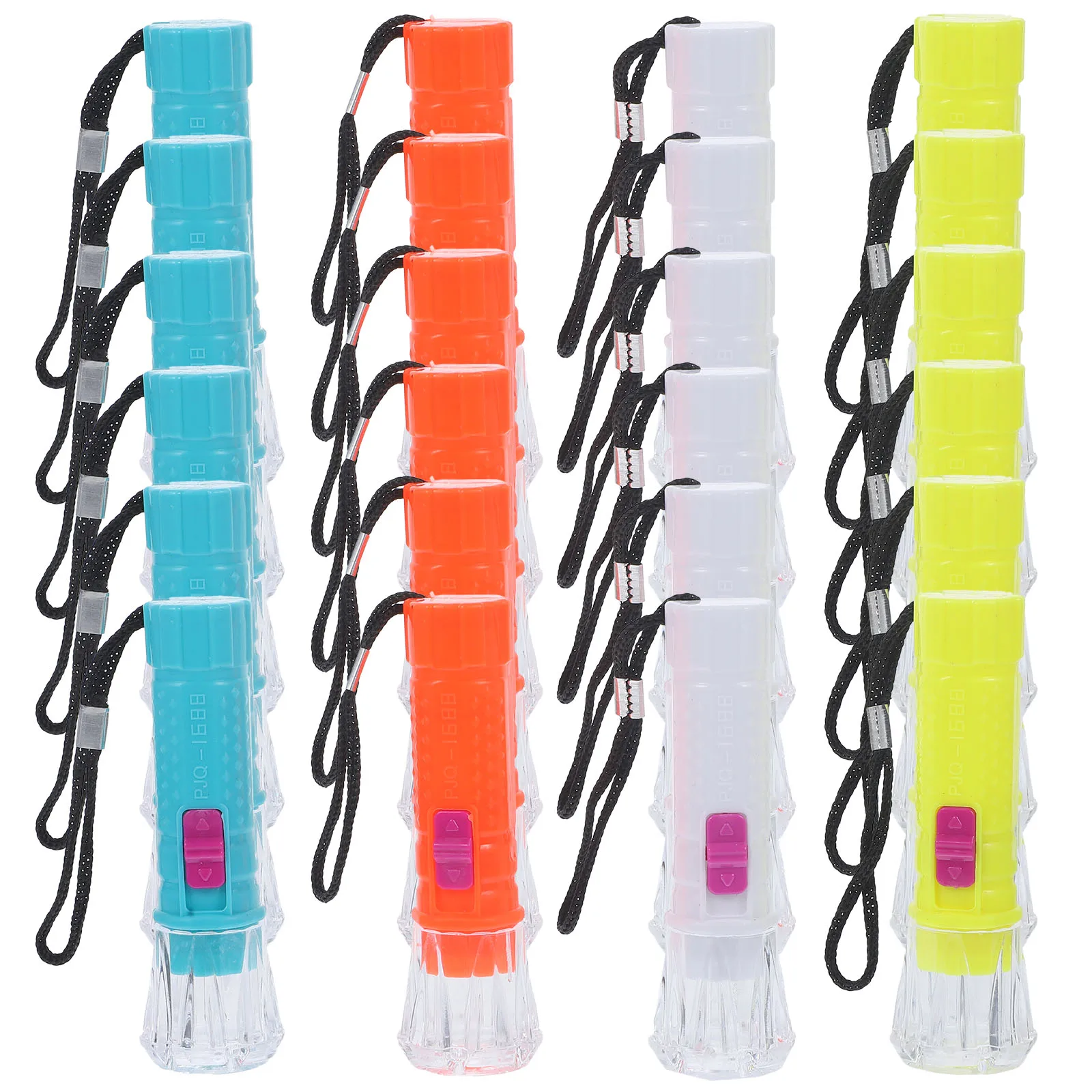 

48pcs Mini Flashlight Keychains LED Plastic Portable Travel Kids Bulk Party Gifts Classroom Prizes Carnival Rewards Different