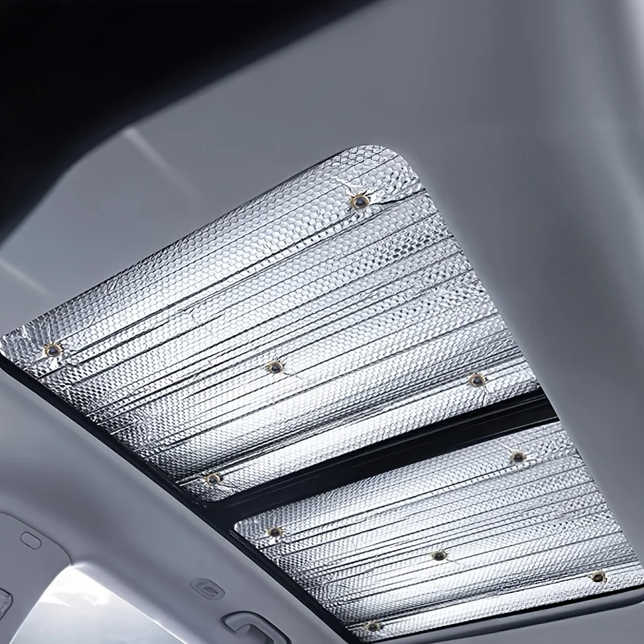 2Pcs Heat‑Reflective Vehicle Sunshades, Auto Sun Visor for Sunroof Windows Block UV Rays Keep Car Cool
