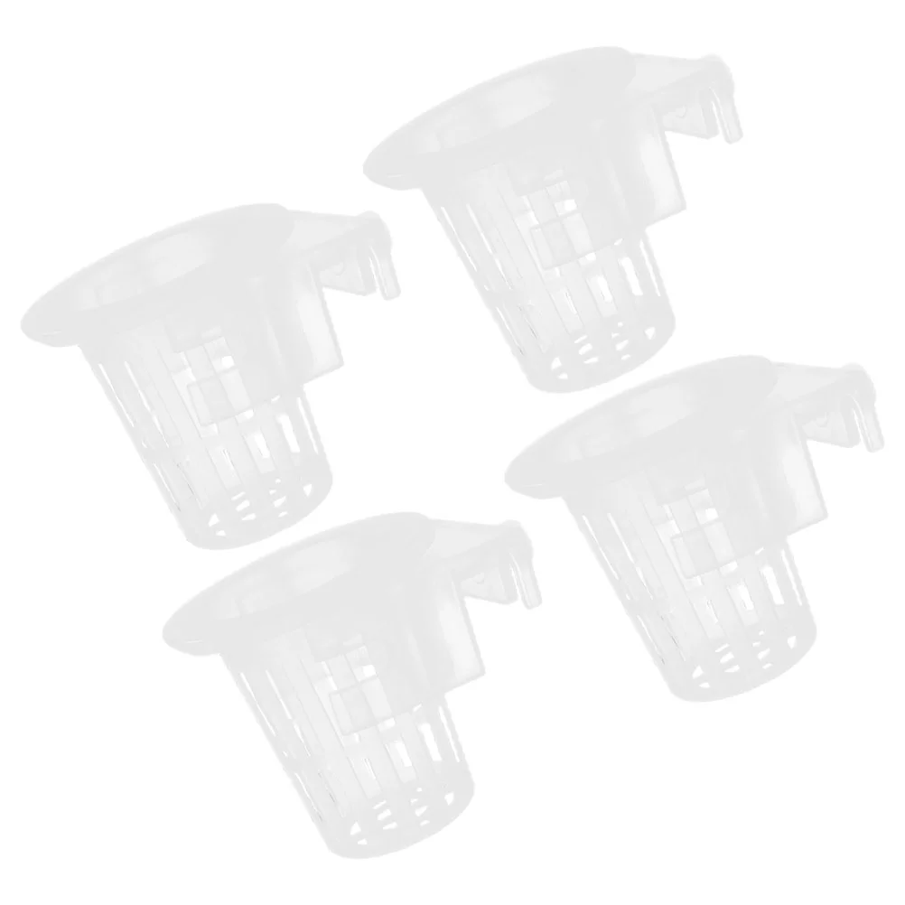 

4 Pcs Hanging Aquarium Planter Aquatic Holder Baskets Fish Tank Mini Decorations Cup Planting Plastic Supplies