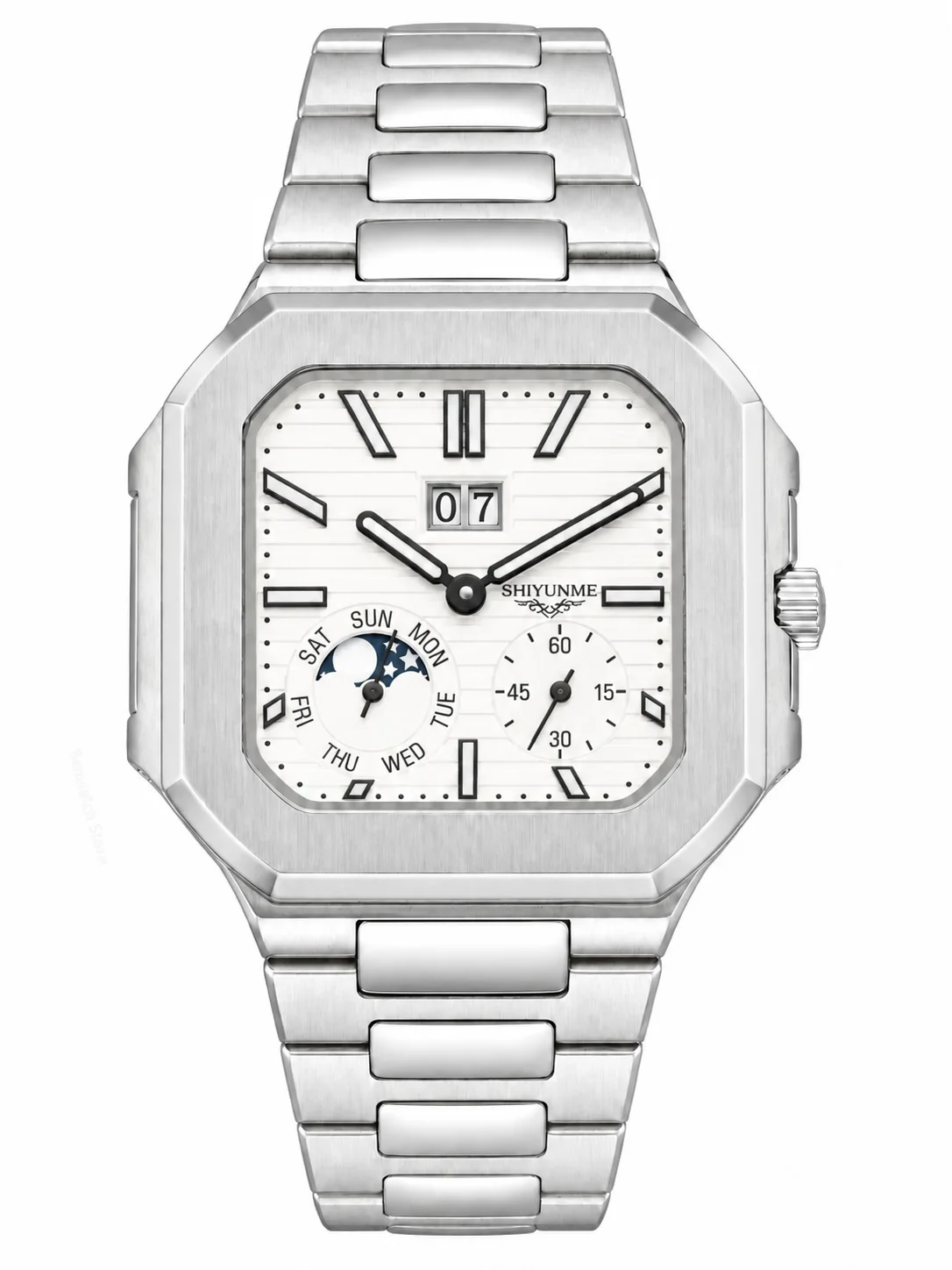 41 mm Men's Automatic Mechanical Watch with 904L Stainless Steel Case, Full-Featured World Time