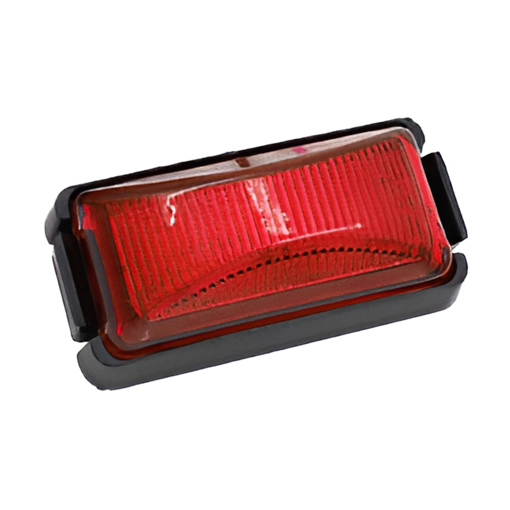 2pcs 10V-30V 6-LED Red Side Marker Light Clearance Lamp Universal for Car Van SUV Lorry RV Bus Boat Trailer Truck