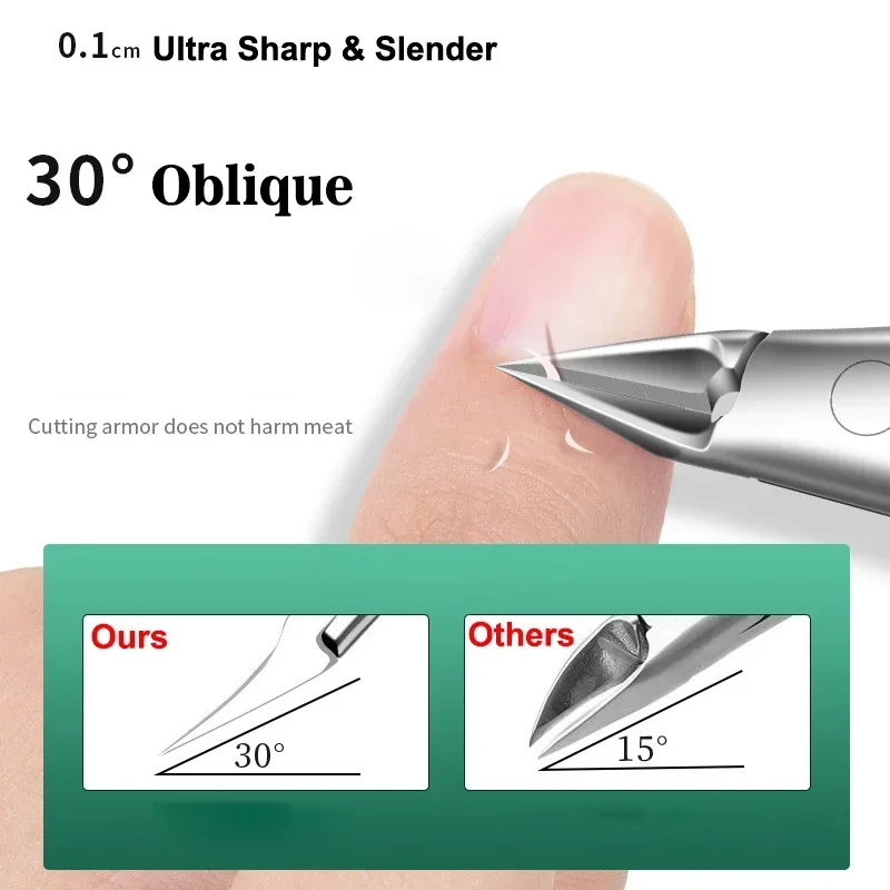 Angled Nail Clippers for Ingrown Toenail Podiatry Correction Nippers Cuticle Cutters Cut Paronychia Pedicure Nail Cutters Tool