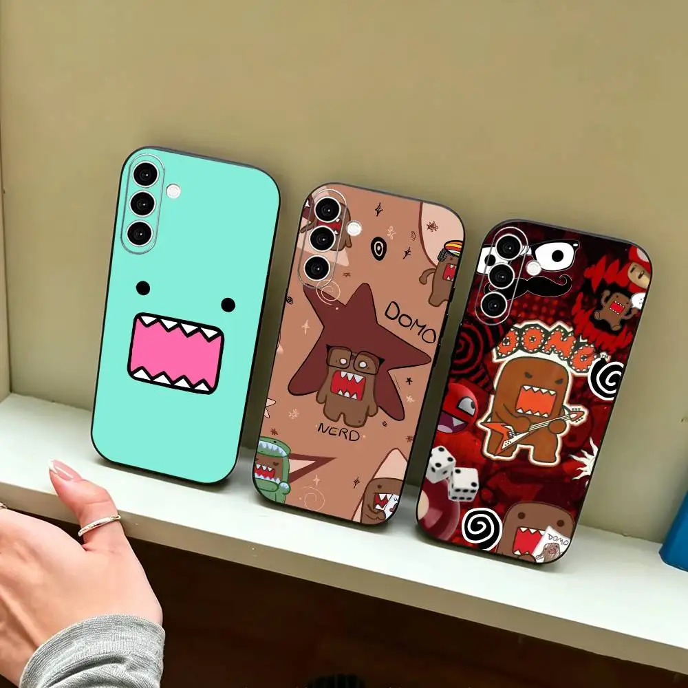 Lovely Domo-kun Artistic  Phone Case For Samsung Galaxy A73,A72,A71,A70,A53,A52,A51,Soft Silicone Black Cover