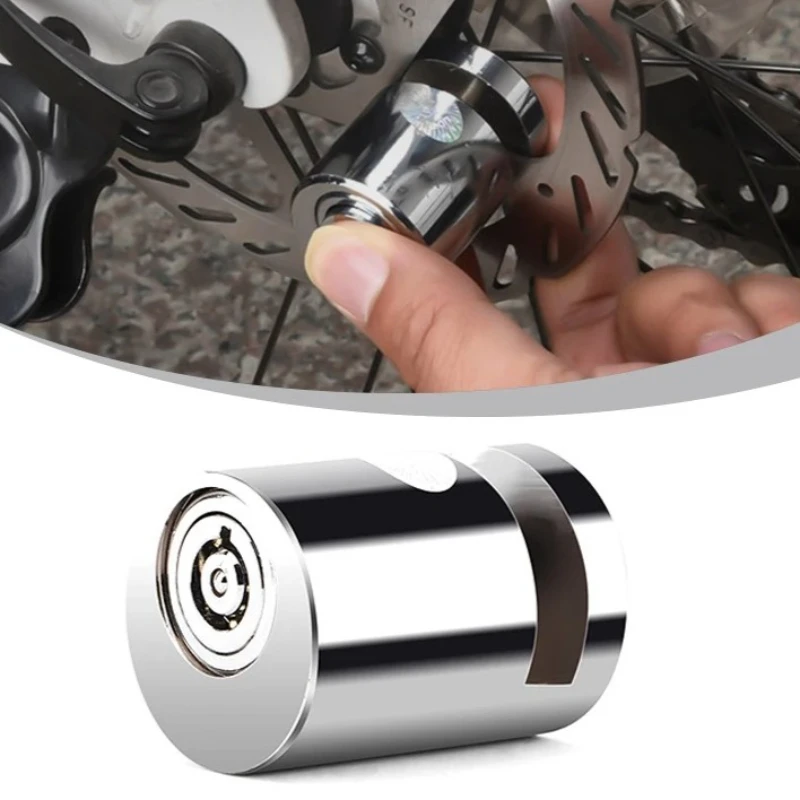 Compact Motorcycle Disc Lock Anti-Rust Waterproof Alloy Keyless Press Brake Disc Lock for Scooter/Bicycle Anti Theft
