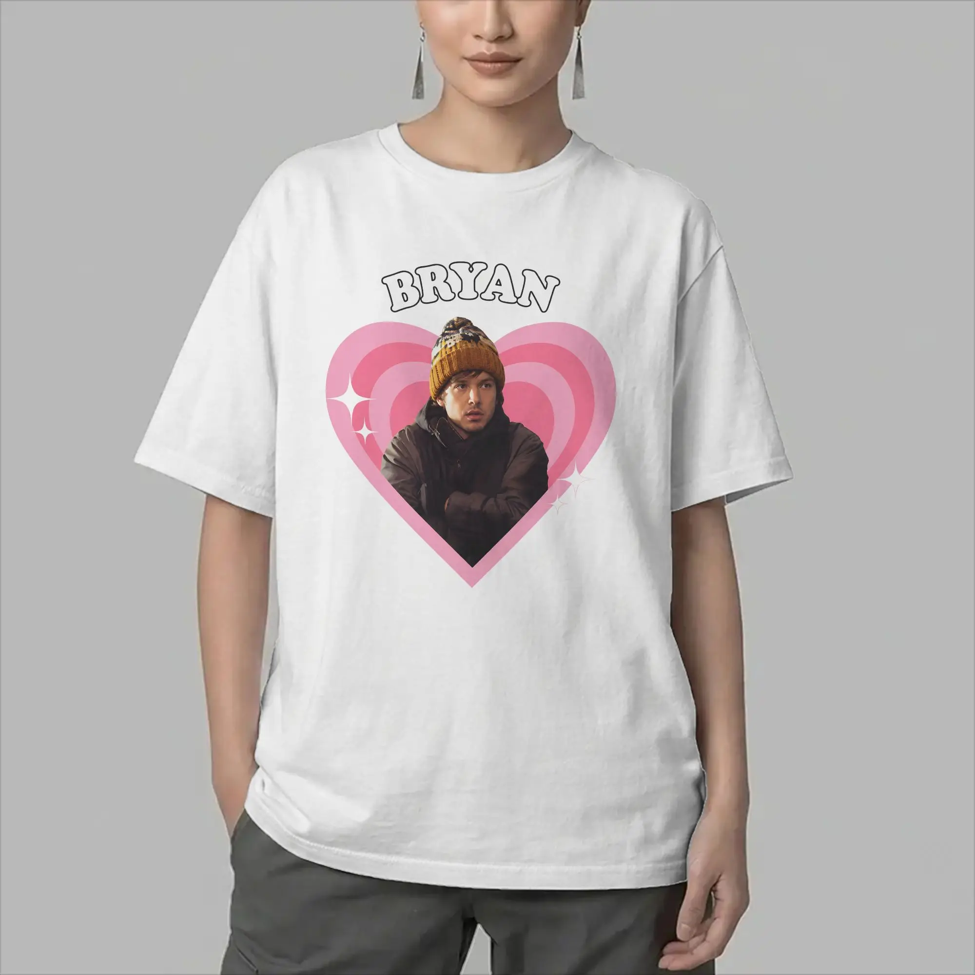 Austin Abrams as Bryan Men T Shirts  Funny Tee Shirt Short Sleeve Round Collar T-Shirt 100% Cotton Graphic Clothes
