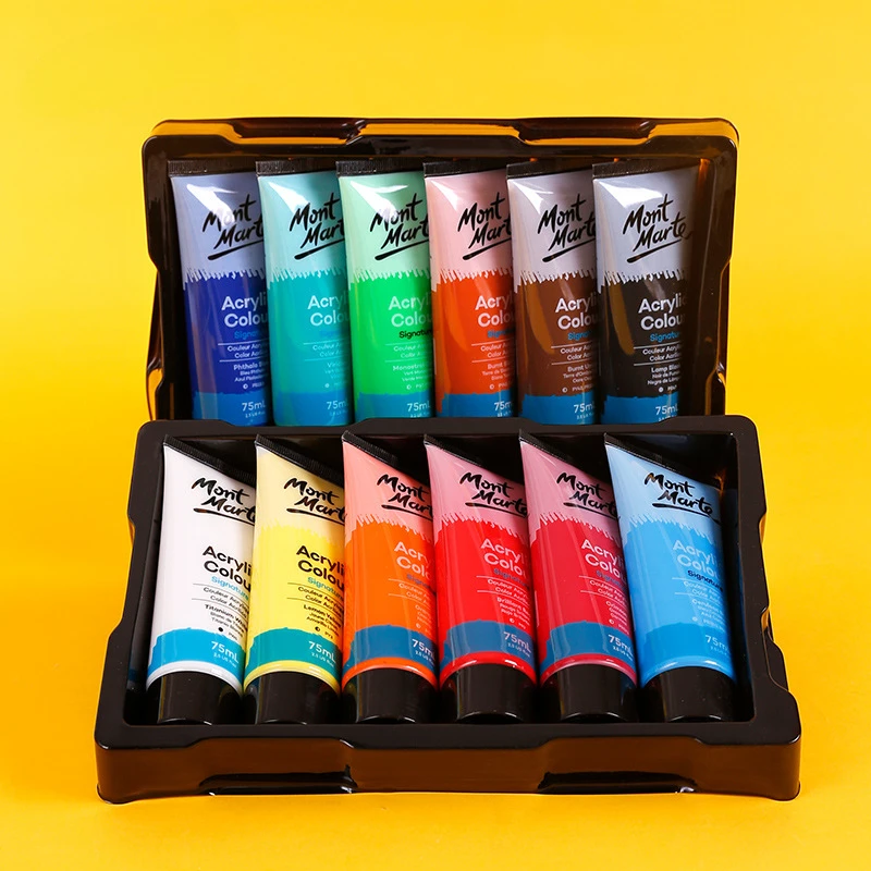 75ML Acrylic Paint 26 Colors Optional School Studio Diy Hand-painted Fabric Acrylic Glass Oil Painting Watercolor Paint