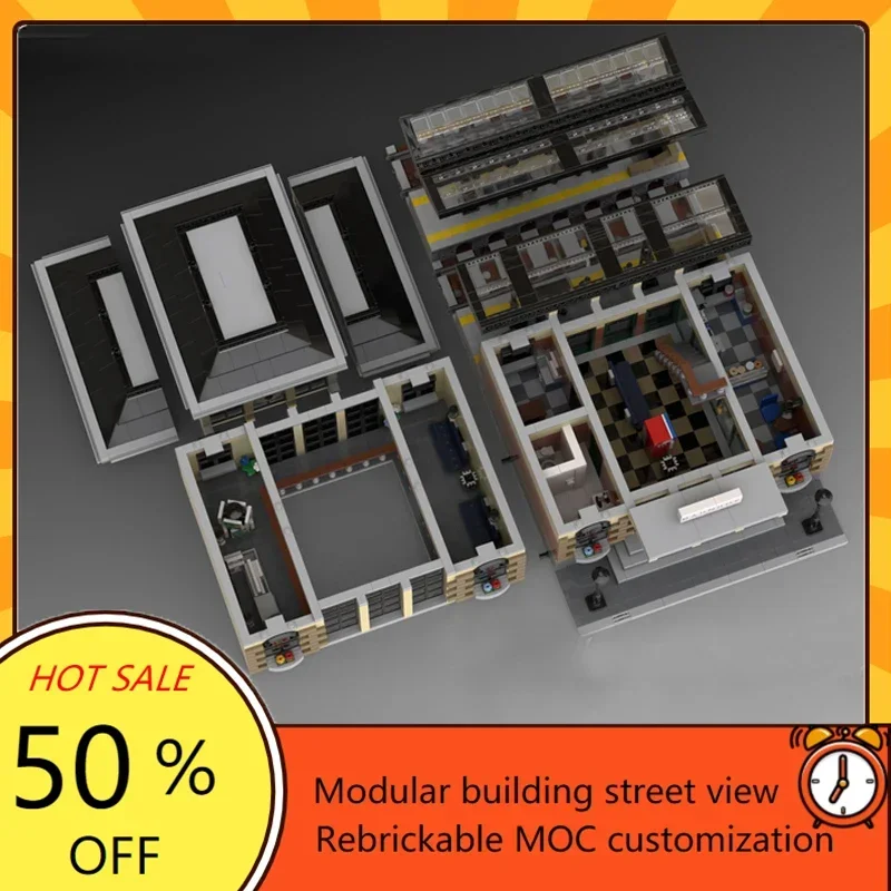 8571 pièces MOC Hot City ensemble de Station de chemin de fer allemand-bricolage technologie d'assemblage créative modèle Puzzle de noël jouet d'anniversaire cadeau