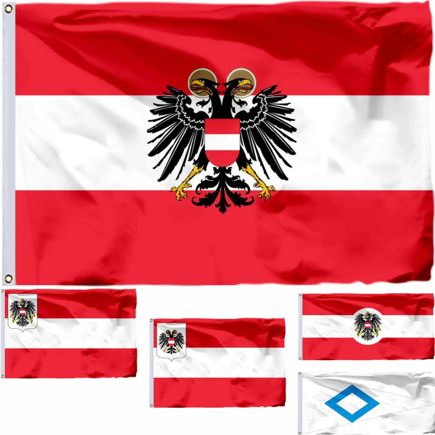 Austria History 1934 Flag 3X5FT Schifffahrtswimpel 90X150CM 100D Polyester Empire Total War Banner 2X3FT 60X90