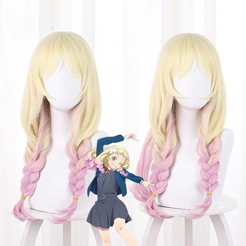 Love Live! SuperStar!! Natsumi Onitsuka Cosplay Wig Cream Yellow Gradient Pink Braided Long Curly Synthetic Heat Resistant Hair