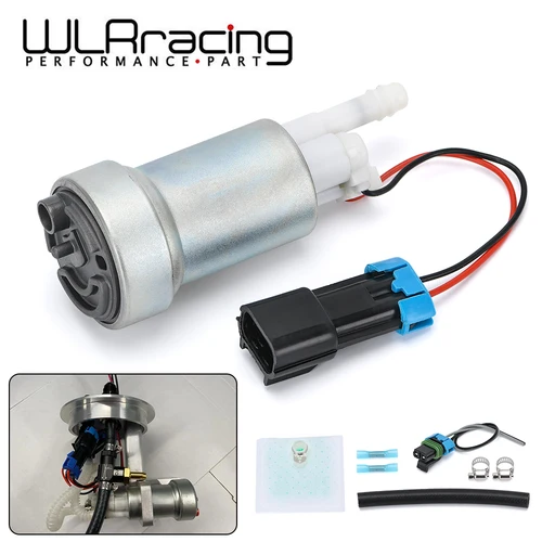 WLR - Bomba de combustible interna de 450LPH de alto rendimiento compatible con carreras E85 para Nissan Skyline Subaru WRX F 90000267   y kit de instalación