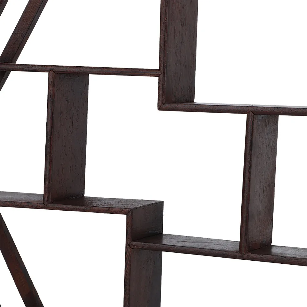 Chinese Hexagonal Display Rack Rosewood Carving Crafts Display Stand 12 Inch Diameter Flower Pot Rack Desktop